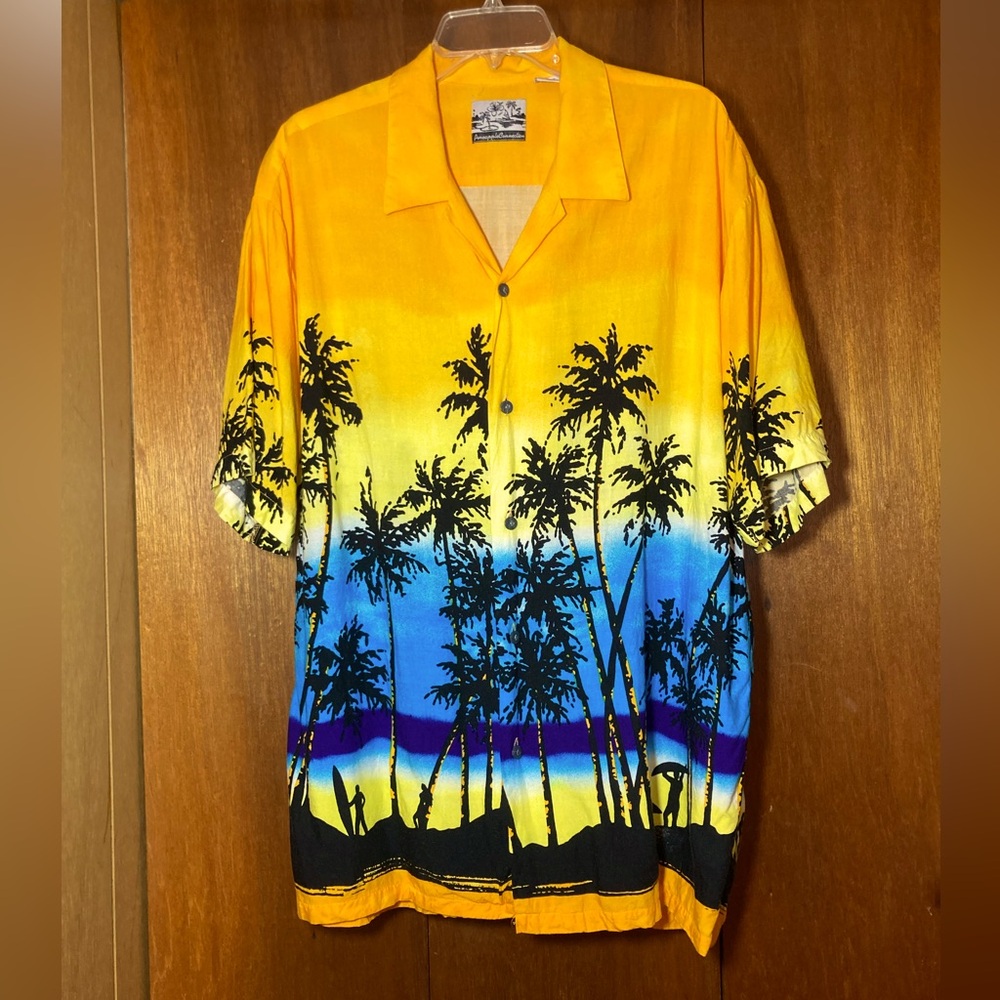 Vibrant Vintage Pineapple Connection‎ Hawaiian Mens XL Shirt